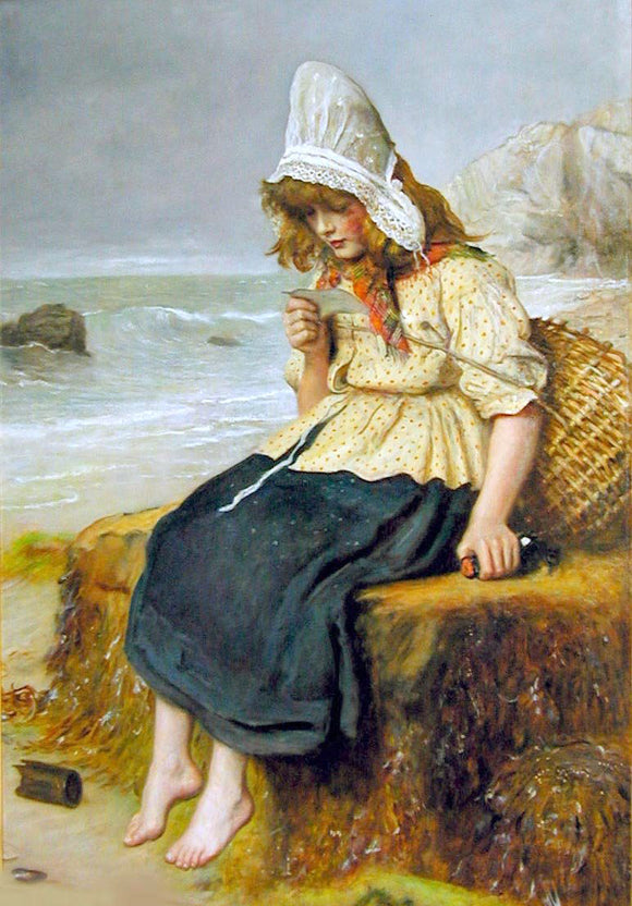  Sir Everett Millais Message from the Sea - Art Print