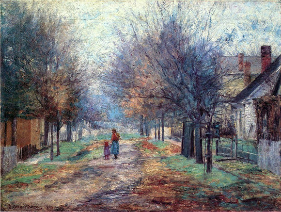  John Ottis Adams Metamora (also known as A Quiet Neighborhood, Metamora) - Art Print