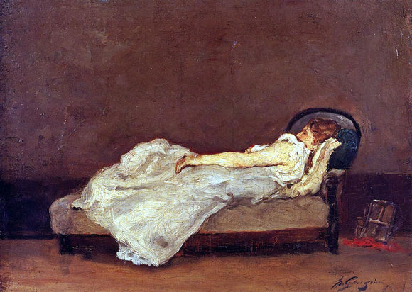  Paul Gauguin Mette Asleep on a Sova - Art Print