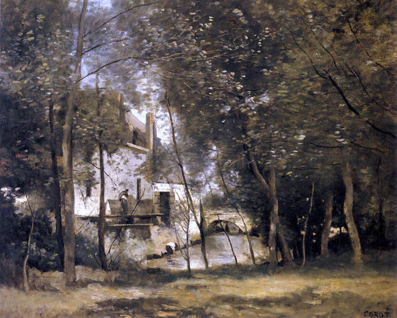  Jean-Baptiste-Camille Corot Mill at Saint-Nicolas-les-Arras - Art Print