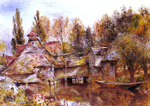  William Huggins Mill on the Thames, Mapledurham - Art Print