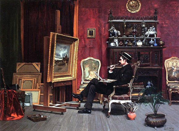  Ella G Wise Milne Ramsey in His Studio - Art Print