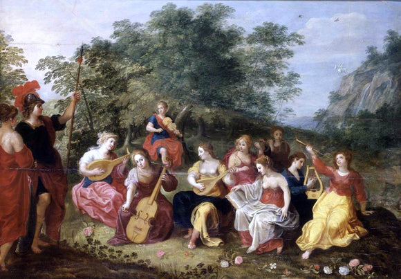  Hendrick Van Balen Minerva and the Nine Muses - Art Print