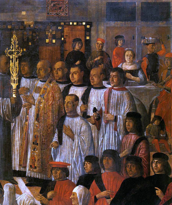  Giovanni Mansueti Miracle of the Relic of the Holy Cross in Campo San Lio (detail) - Art Print