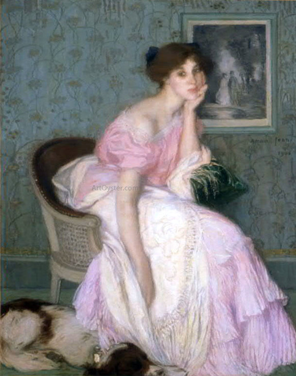  Edmond Francois Aman-Jean Miss Ella Carmichael - Art Print