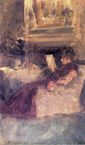  James McNeill Whistler Miss Ethel Philip Reading - Art Print