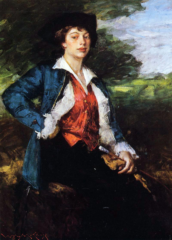  William Merritt Chase Miss L (also known as Isabella Lathrop) - Art Print