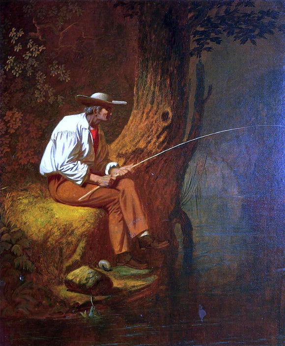  George Caleb Bingham Mississippi Fisherman - Art Print