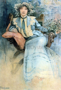  Alphonse Maria Mucha A Mistletoe: Portrait of Mme. Mucha - Art Print