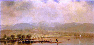  Homer Dodge Martin Misty Morning on the Hudson River - Art Print