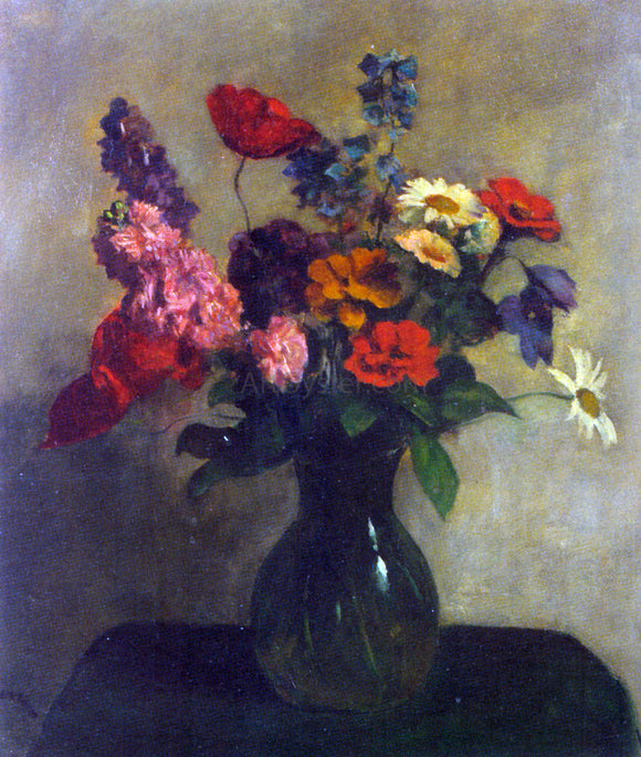  Jacob Hendrik Kever Mixed Summer Flowers - Art Print