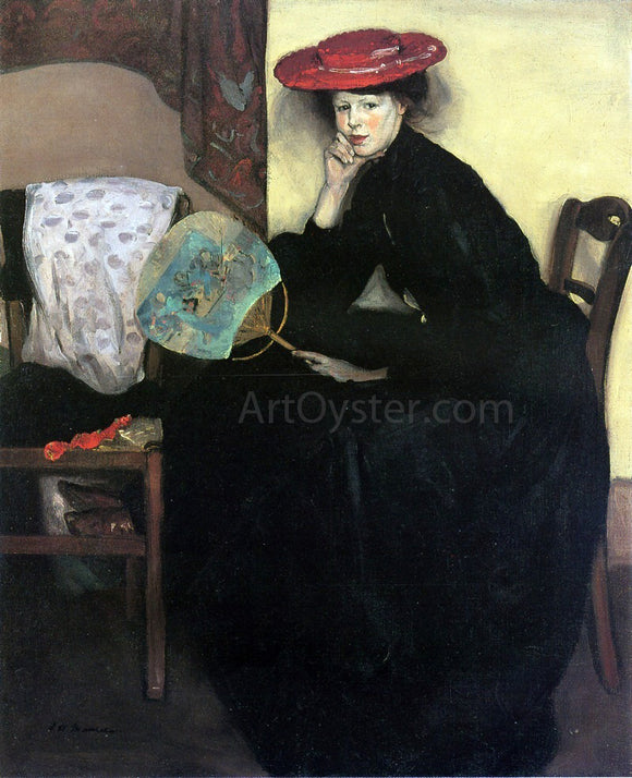  Alfred Henry Maurer Model with a Japanese Fan - Art Print
