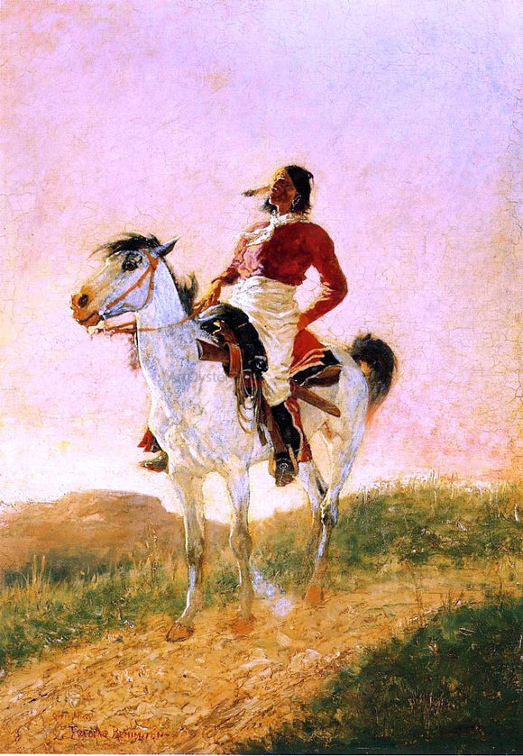  Frederic Remington A Modern Comanche - Art Print