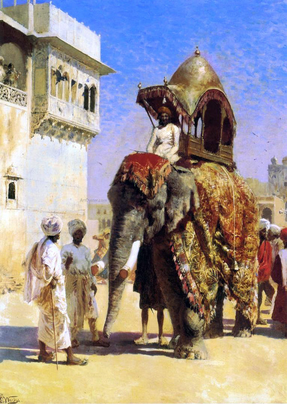  Edwin Lord Weeks A Mogul's Elephant - Art Print