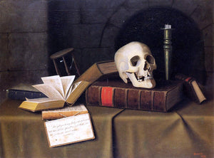 William Michael Harnett Momento Mori, "To This Favour" - Art Print