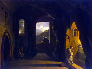 Francois-Marius Granet Monks in a Cave - Art Print