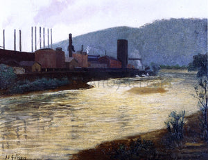  Aaron Harry Gorson Monongahela River, Pittsburgh, Jones and Laughlin Steel Plant - Art Print