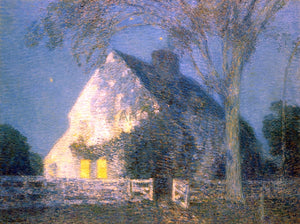  Frederick Childe Hassam Moolight, the Old House - Art Print