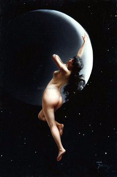  Luis Ricardo Falero Moon Nymph - Art Print