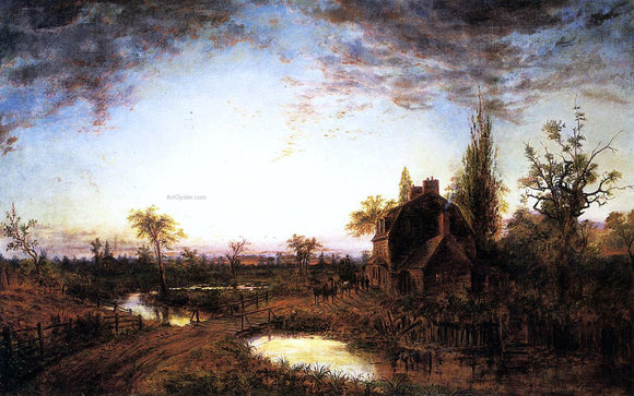  Edward Lamson Henry Moonlight Landscape with House - Art Print