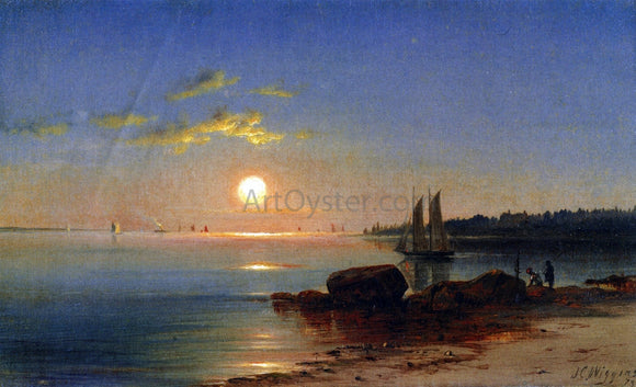  John Carleton Wiggins Moonlight on the Long Island Sound - Art Print