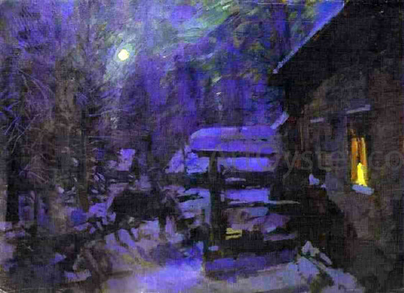  Constantin Alexeevich Korovin Moonlit night, Winter - Art Print