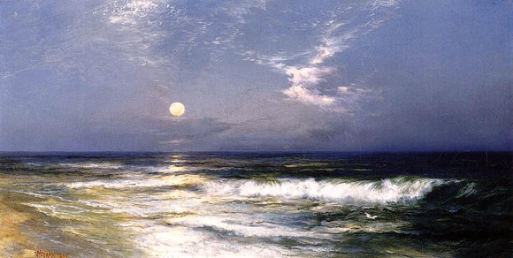  Thomas Moran Moonlit Seascape - Art Print