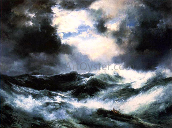  Thomas Moran Moonlit Shipwreck at Sea - Art Print