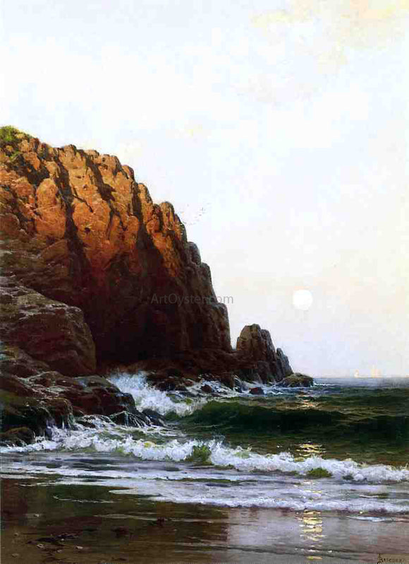  Alfred Thompson Bricher Moonrise, Coast of Maine - Art Print