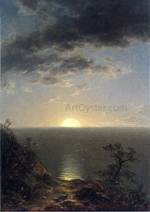  John W Casilear Moonrise on the Coast - Art Print