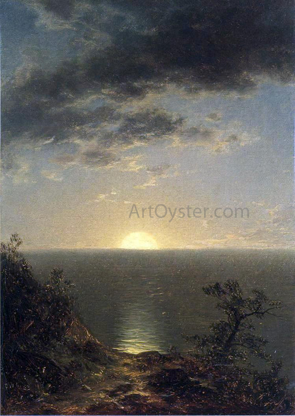  John W Casilear Moonrise on the Coast - Art Print
