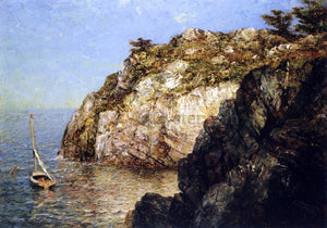  James Gale Tyler Moored Along the Cliffs - Art Print