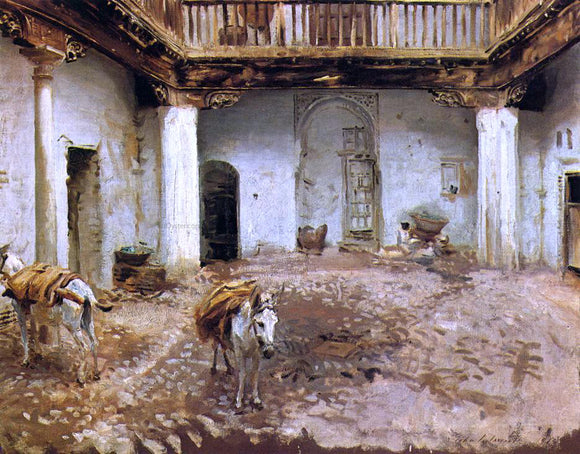  John Singer Sargent A Moorish Courtyard - Art Print