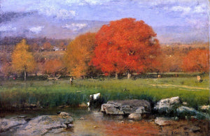  George Inness Morning, Catskill Valley (also known as The Red Oaks) - Art Print