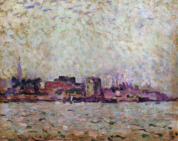 Theo Van Rysselberghe Morning Fog over the Port of Veer, Holland - Art Print