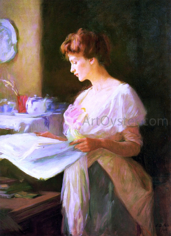  Ellen Day Hale Morning News - Art Print