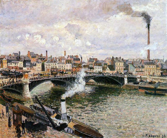  Camille Pissarro Morning, Overcast Day, Rouen - Art Print