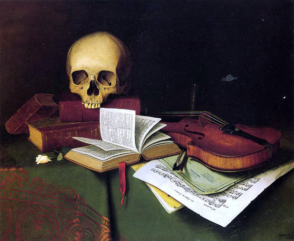  William Michael Harnett Mortality and Immortality - Art Print