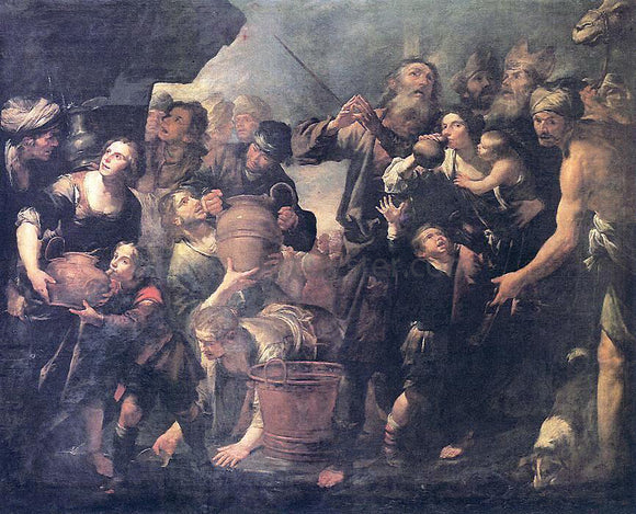  Gioacchino Assereto Moses Drawing Water from the Rock - Art Print
