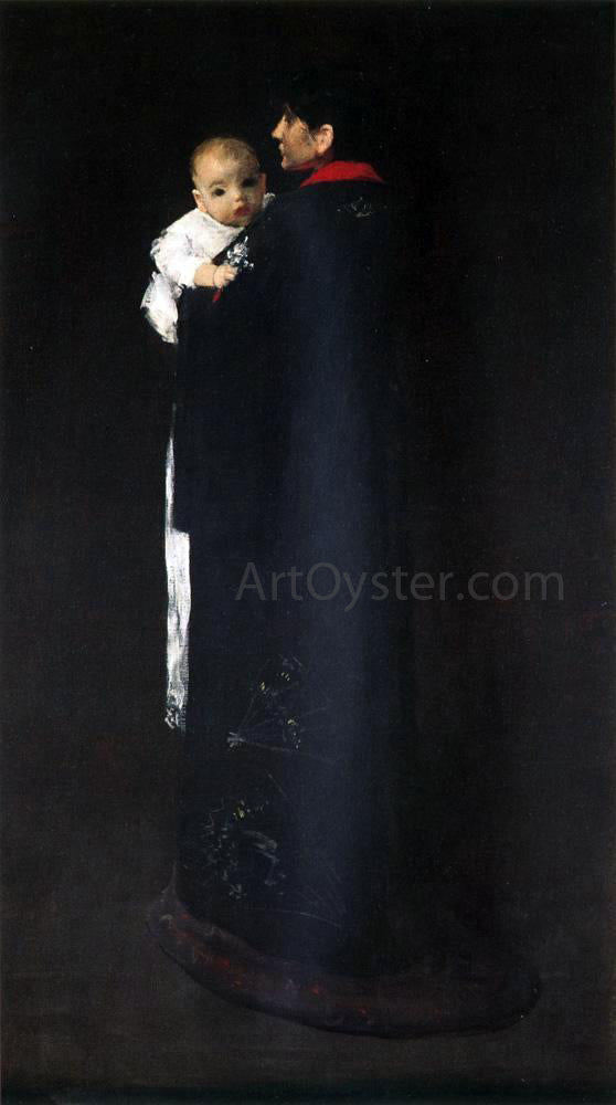  William Merritt Chase Mother and Child (also known as The First Portrait) - Art Print