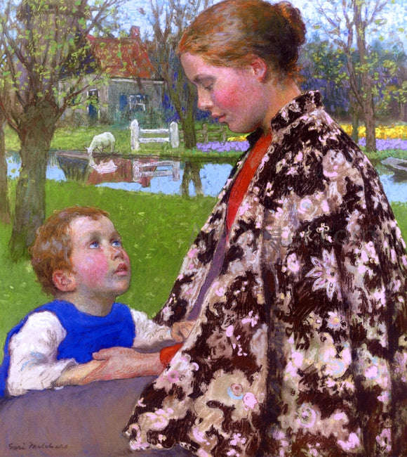  Gari Melchers Mother and Child by the Sea - Art Print