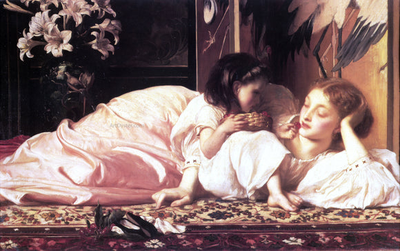  Lord Frederick Leighton Mother and Child - Art Print