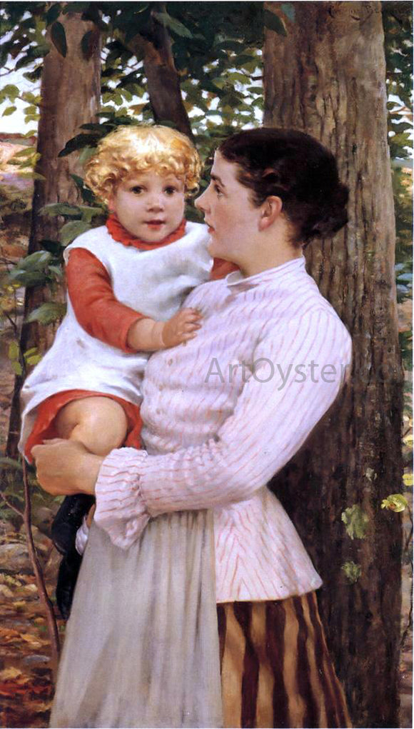  James Carroll Beckwith Mother and Child - Art Print