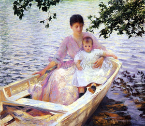  Edmund Tarbell A Mother and Child in a Boat - Art Print