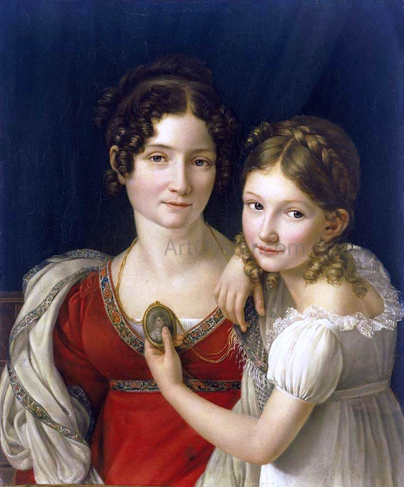  Henri-Francois Riesener Mother and Her Daughter - Art Print