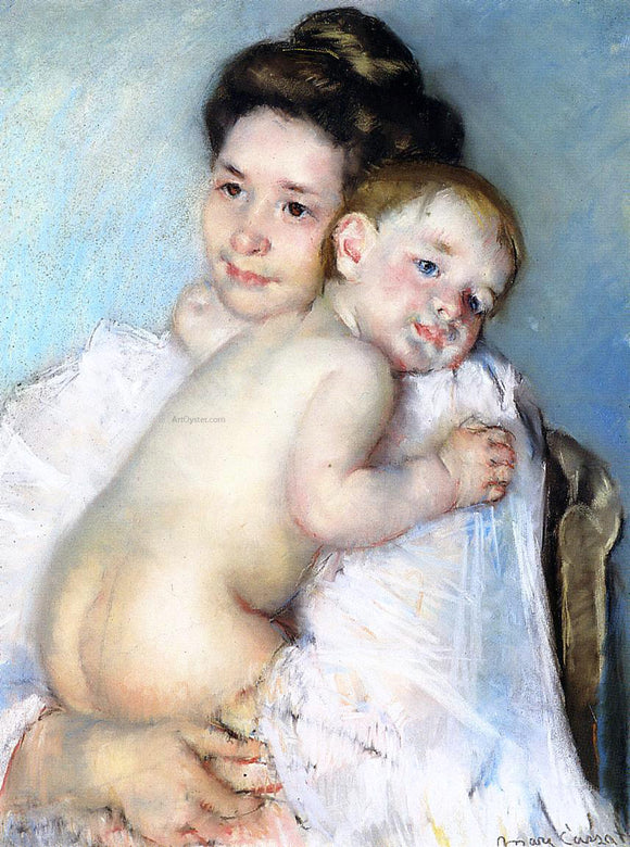  Mary Cassatt Mother Berthe Holding Her Baby - Art Print