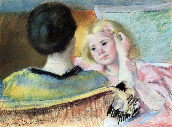  Mary Cassatt Mother Combing Sara's Hair (no.2) - Art Print
