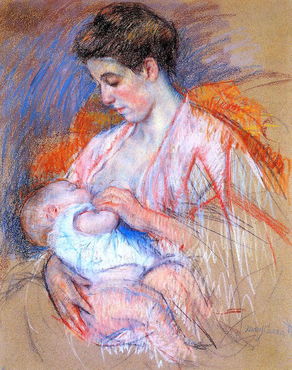  Mary Cassatt Mother Jeanne Nursing Her Baby - Art Print