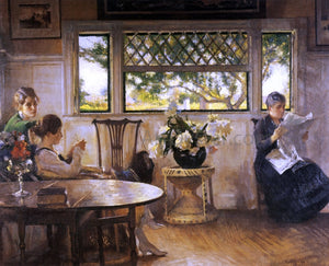  Edmund Tarbell Mother, Mercie, and Mary - Art Print