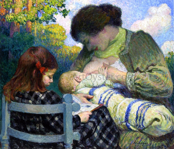  Henri Lebasque Motherhood, Madame Lebasque and Her Children - Art Print